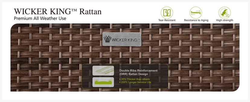 Sophia & William Patio Furniture Set with 56" Fire Pit Table, 10PCS Outdoor Wicker Sectional Conversation Set with 3-Seater Sofa, 2-Seater Couch, 2 Ottoman & FirePit Table(Beige)