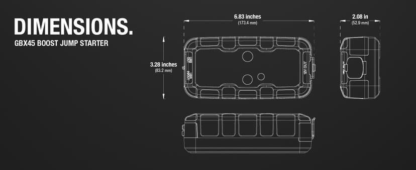 NOCO Boost X GBX45: 1250A UltraSafe Jump Starter – 12V Lithium Battery Booster Pack, Portable Jump Box, Power Bank & Jumper Cables - for 6.5L Gas and 4.0L Diesel Engines