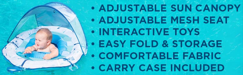 Swimways Ultra Baby Spring Float, Premium Inflatable Baby Pool Float with Sun Canopy, Fast Inflation & Carry Bag (9-24 Months), Mermaid Toys for Kids