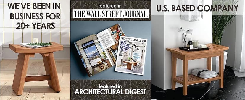 AquaTeak The Original 18" Asia Teak Shower Bench