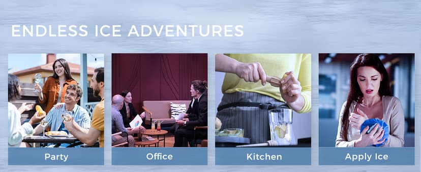 Ecozy Countertop Ice Maker, Portable, Self-Cleaning, 9 Bullet Ice Cubes in 6 Mins, 26lbs/24Hrs, Ice Maker Machine with Ice Bags, Handle, Standing Scoop and Basket, Black, IM-BS261C