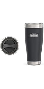 THERMOS ICON SERIES, Stainless Steel Tumbler, Matte Stainless Steel, 16 oz
