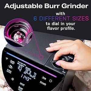 GE Profile Smart Grind & Brew Coffee Maker w/Podless Single Serve, 90oz Water Reservoir, 10 Cup Thermal Carafe, Voice Control, Adjustable Burr Grinder, SCA Certified, Barista-Quality, Stainless Steel