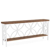Tribesigns Modern Console Table, 55-Inch Wood Entryway Table with Storage, Narrow Long Sofa Table Behind Couch Table for Living Room, Foyer, Hallway, White