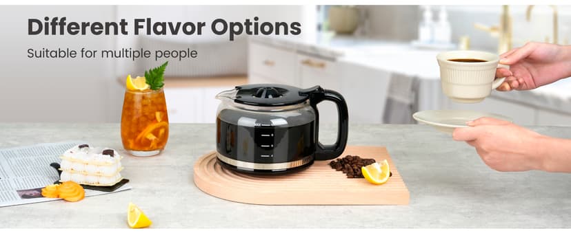 Gevi 10-Cup Coffee Maker with Built-in Burr Grinder, Programmable Timer, 1.5L Water Tank, Reusable Filter & Warming Plate – Drip Coffee Machine for Fresh Ground Coffee