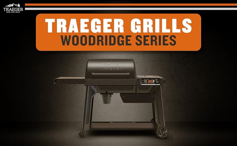 Traeger Grills Woodridge Pro Electric Wood Pellet Grill and Smoker, 970 Sq. In., Outdoor Pellet Smoker Grill with Digital Sensor and Side Shelf, Wi-FIRE Technology, Super Smoke Mode, TFB97JLH