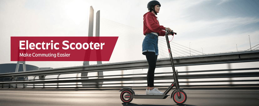 Electric Scooter for Adults- 10.4Ah Battery 350W(500W Peak) Motor, ≥19MPH & 25 Miles Long Range, 8.5'' Solid Tires Foldable with Dual Brake, Lightweight Portable Commuter E Scooter for Urban Travel
