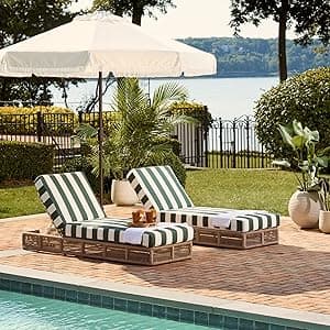 SAFAVIEH Outdoor Collection Owen Natural Teak Solid Wood/Taupe Cushion 3-Seater Sofa