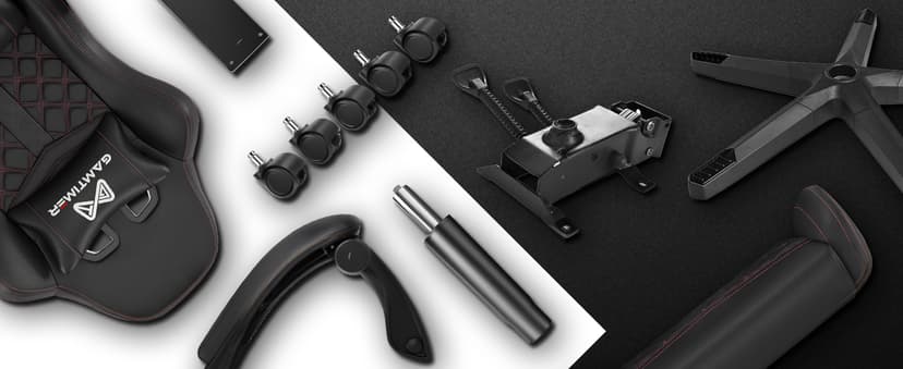 Gaming Chair, 400 lbs Adult Chair, High Back Computer Chair with Footrest and Linked Armrests, Office Video Game Chair with Lumbar Support(White)