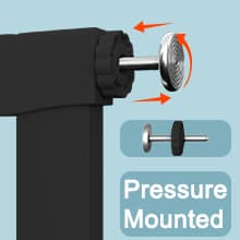 WAOWAO Triple Lock Baby Gate Extra Wide 67.32-72.04" Pressure Mounted Walk Through Swing Auto Close Safety Black Metal Dog Pet Puppy Cat for Stairs,Doorways,Kitchen