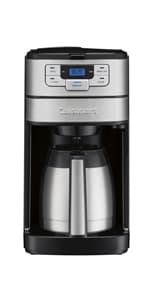 Cuisinart 10 Cup Coffee Maker with Grinder, Automatic Grind & Brew, Black/Silver, DGB-450NAS