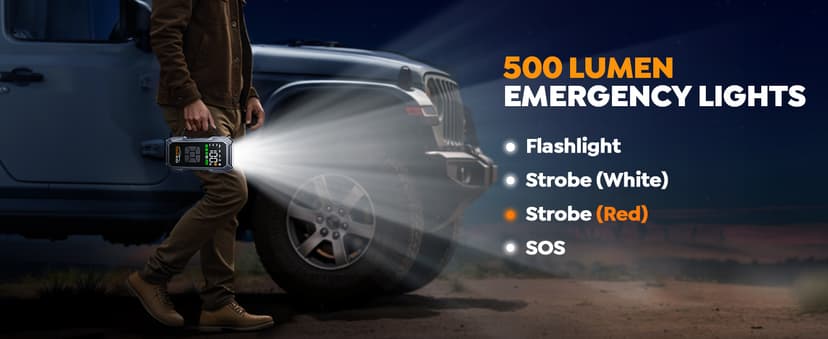 YaberAuto 9-in-1 Jump Starter with Air Compressor 5500A 150PSI Portable Car Battery Jump Starter (All Gas/10L Diesel), Jump Box Car Battery Jumper Starter Portable Jumper Cables, 150W DC, Lights