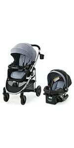 Graco Modes Nest2Grow Travel System, Ren with Expandable Double Stroller