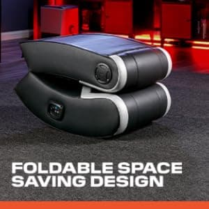 X Rocker Video Gaming Floor Rocker Chair, Built-in Audio, Back to School, Foldable, for Gamers, Bedroom, or Game Room for Boys, Girls, Teens 5-17