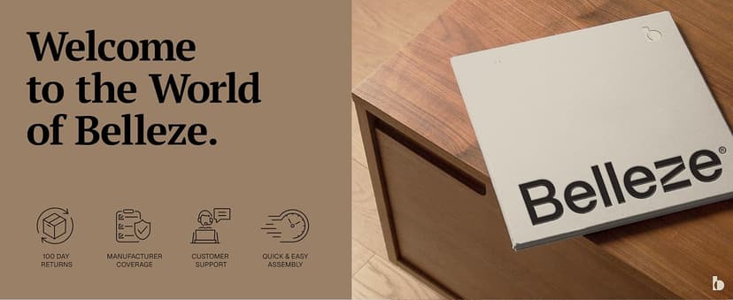 BELLEZE 65 Inch Modern Farmhouse Industrial Style Entertainment TV Stand for TVs Up to 70 Inches, Versatile Media Cabinet with Shelves and Storage - Veropeso (Espresso)