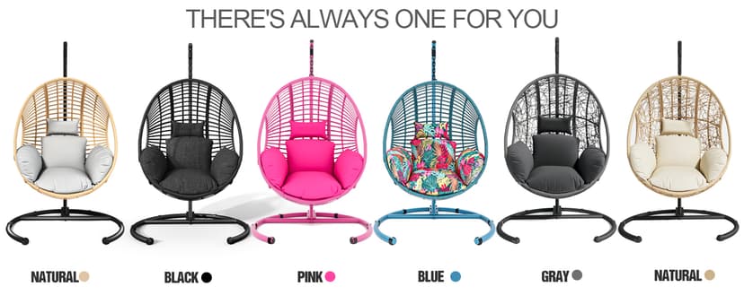 Oversized Hanging Egg Chair Outdoor Indoor, Wicker Swing Egg Chair with Stand 400lbs Capacity for Bedroom, Patio, Garden and Balcony (Beige-nest, Oversize)