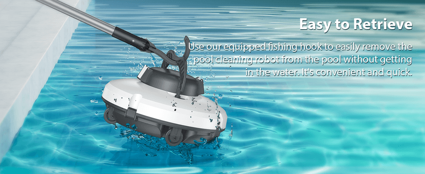 S100 Cordless Robot Pool Cleaner, Last 130Min, 18° Slope Angle, Automatic Pool Vacuum for Above Ground Pools, Self-Parking Pool Cleaner with Filter Basket, Pool Robot Up to 1100 sq.ft