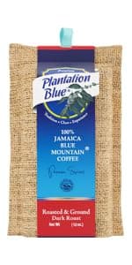 PREMIUM PLANTATION BLUE TRADITION CLASS EXPERIENCE 100% Jamaica Blue Mountain Coffee Medium Roasted and Ground (16oz)