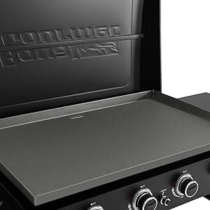 Royal Gourmet GB4000P 4 Burner Propane Gas Griddle with Hard Cover and Foldable Side Tables, 35-Inch Flat Top Grill with 766 Sq. In. Cooking Area for Backyard and Tailgating, Black