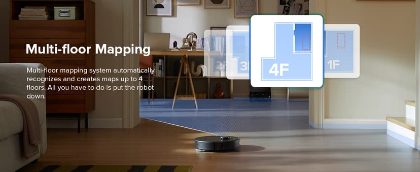 roborock Qrevo Series Robot Vacuum and Mop, 8000Pa Suction, Upgraded from Qrevo S, Anti-Tangle Brushes, Smart Obstacle Avoidance, Auto Mop Washing, All-in-One Dock, 200RPM Spinning Mops, Black(QV 35A)