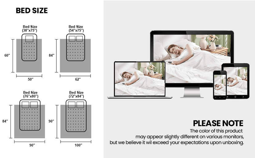 Electric Heated Blanket, Flannel & Sherpa Fast Heating Soft Fleece Heated King Blanket 90"x100" with 6 Heating Levels & 10H Auto Off - White
