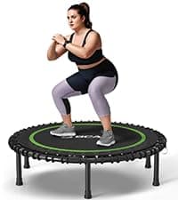 BCAN 450LBS/550LBS Foldable Mini Trampoline, 40"/48" Fitness Trampoline with Durable Bungees, Stable & Quiet Exercise Rebounder for Adults,Great Mini Trampoline for Indoor/Garden Workout - 2
