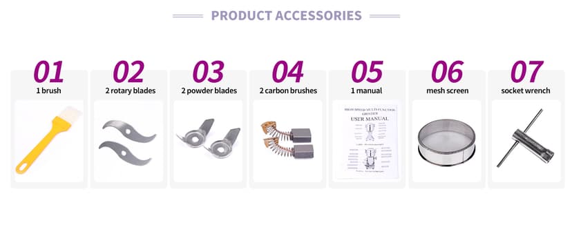 550g Grain Mill, 304 Stainless Steel Spice Grinder, 2000W High-speed Commercial Flour Mill, Superfine Flour Mill Grinder for Home, Grain Mill for Flour