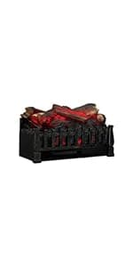 duraflame® Electric Log Set 1,000 Sq Ft Infrared Heater, Faux Logs Insert with LED Flames for Existing Fireplaces, Crackling Sounds, Remote Control Included