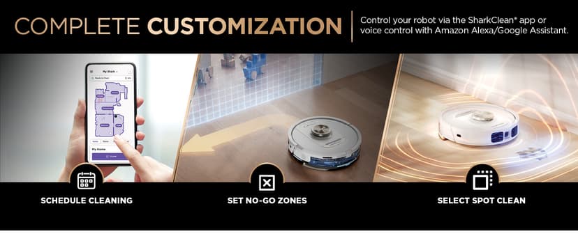 Shark Robot Vacuum & Mop Combo, PowerDetect NeverTouch Pro, Self-Emptying, Self-Refill with Self-Clean Pad Wash & Dry, 60-Day Debris Capacity, 30-Day Refill Tank, 5 PowerDetect Technologies, AV2800ZE