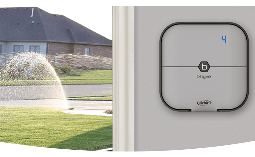 Orbit 57915 B-hyve 4-Zone Smart Sprinkler Controller, Gray