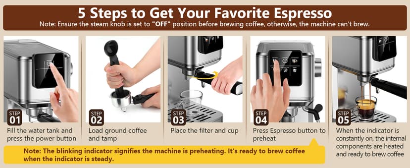 KEENSTAR 20Bar Espresso Machine with Rapid Cold Brew, Hot & Iced Coffee Machine, Espresso Maker with Milk Frother Steam Wand, Touch Screen with 40oz Water Tank for Latte, Cappuccino, Gift