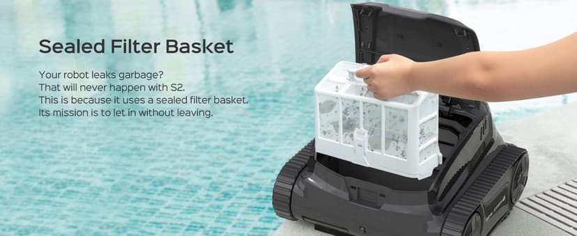 WYBOT S2 Cordless Robotic Pool Cleaner, Smart Navigation Inground Pool Vacuum Lasts 180 Mins, Wall Climbing & Waterline Cleaning for Pools up to 3229 Sq.ft, Switch/App Mode, Dual Filtration