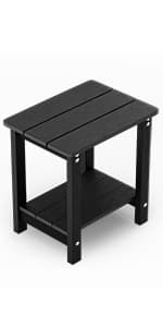 MXIMU Modern Adirondack Chairs Set of 4 Weather Resistant with Cup Holder Oversize Plastic Fire Pit Chairs Plastic Outdoor Chairs for Firepit Area Seating (Black)