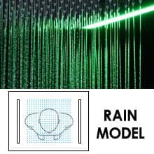 14 X 20 Inch LED Rain Ceiling Shower Head with Hand Sprays Thermostatic Rainfall Shower System Set Digital Display Matte Black