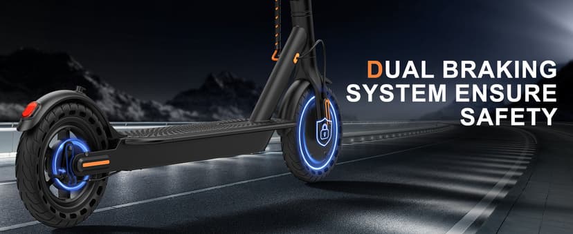 VOLPAM Electric Scooter, 350W/500W, 8.5"/10" Tires, 12/21/28 Miles Range, 16/19/22Mph, Folding E-Scooter with Dual Braking