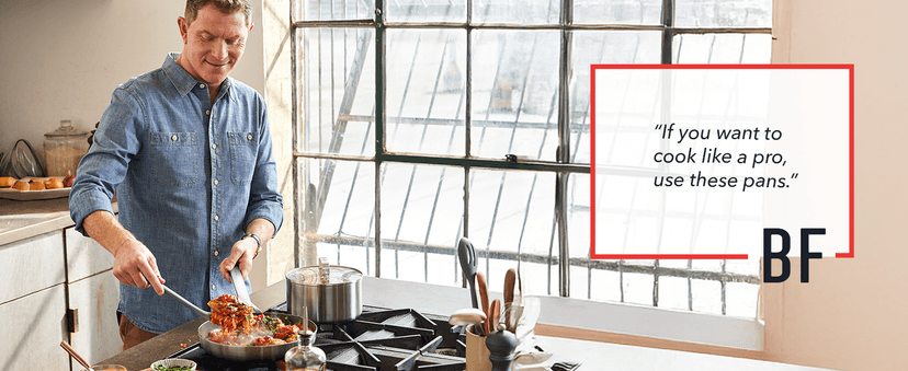 GreenPan x Bobby Flay 10 Piece Stainless Steel Cookware Set, Tri-Ply Multiclad Pots & Pans, Professional Grade, Oven & Broiler Safe to 600°F, Dishwasher Safe, Durable, Induction Compatible, Silver