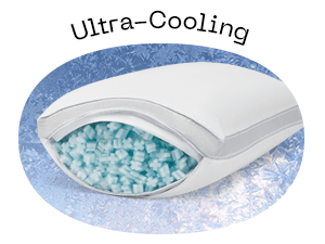 Coop Home Goods Cool+ Crescent Adjustable Pillow, Queen Size Plus Shaped Memory Foam Pillows with Cooling Gel, Neck Support, Back or Side Sleeper Pillow, CertiPUR US/GREENGUARD Gold