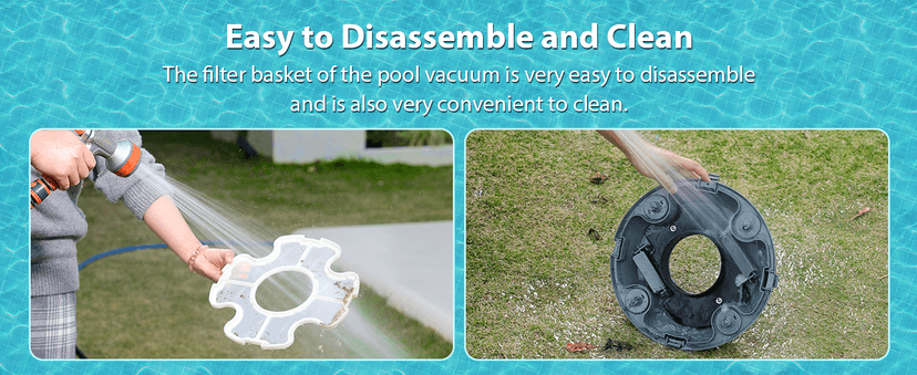 S100 Cordless Robot Pool Cleaner, Last 130Min, 18° Slope Angle, Automatic Pool Vacuum for Above Ground Pools, Self-Parking Pool Cleaner with Filter Basket, Pool Robot Up to 1100 sq.ft