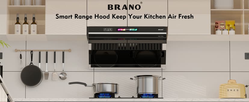 Under Cabinet Range Hood 30 inch, 900 CFM Kitchen Hood with Voice/Gesture/Touch Control,Ducted/Ductless Convertible Stainless Steel Range Hood, 4 Speed Exhaust Fan,Adjustable Lights