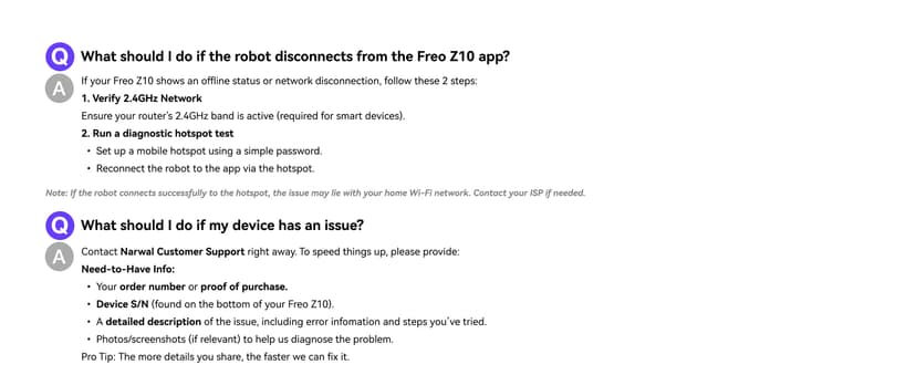 NARWAL Freo Z10 Robot Vacuum and Mop Combo, Tangle Free Robot Mop, 15,000Pa Suction, Adapts to Hard-to-Reach Areas, Self-Emptying, Mop Washing & Drying, Obstacle Avoidance, for Pet Hair & Hard Floor