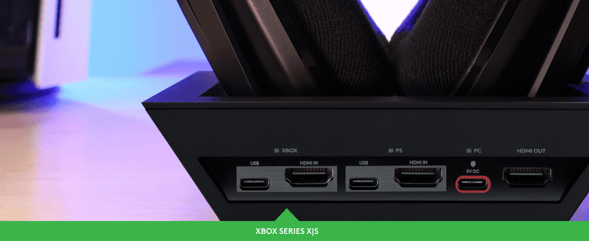 Logitech G Astro A50 X Omni-Platform Wireless Gaming Headset + Base Station for PS5, Xbox, PC: PLAYSYNC Video & Audio Switcher, HDMI 2.1 4K 120Hz VRR, <24 bit/48 kHz, 24hr Battery, 2.4GHz & BT - Black