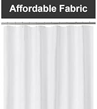 N&Y HOME Waffle Weave Shower Curtain with Snap-in Fabric Liner & Hooks Set - Hotel Style Cream Shower Curtain for Bathroom, Water-Repellent & Washable, Mesh Top Window - 71x72, Cream