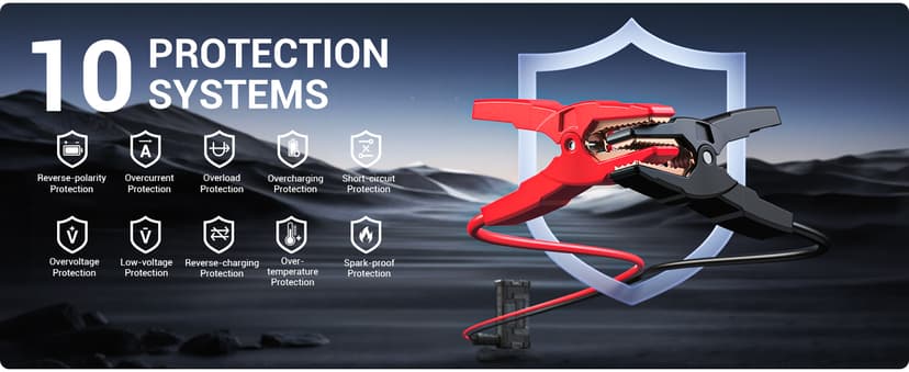 AVAPOW 6000A Car Battery Jump Starter(for All Gas or up to 12L Diesel) Powerful Car Jump Starter with Dual USB Quick Charge and DC Output,12V Jump Pack with Built-in LED Bright Light