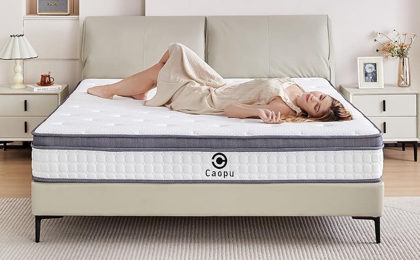 King Size Mattress, 10 inch Hybrid Mattress in a Box, Medium Firm, Pressure Relief & Motion Isolation, Gel Memory Foam Pocket Springs, CertiPUR US Certified, 365 Nights Trial