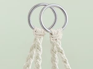 SONGMICS Hanging Chair, Hammock Chair with Large, Thick Cushion, Boho Swing Chair for Bedroom, Patio, Balcony, Garden, Holds up to 264 lb, Accessories Included, Cream White UGDC042M01