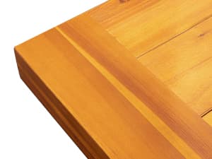 Devoko Home Acacia Wood Dining Table 6-Person Indoor Outdoor Table with Iron Legs, Sandblast Finish, Natural Stained, Rustic Metal, 69 * 33 * 30 inch (Natural)