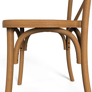 VINGLI Plastic Outdoor Dining Chairs Set of 6, Stackable Patio Farmhouse Brown Dining Chairs with X Back, Waterproof Kitchen & Dining Room Chairs for Indoor-Outdoor, Capacity 400 lbs