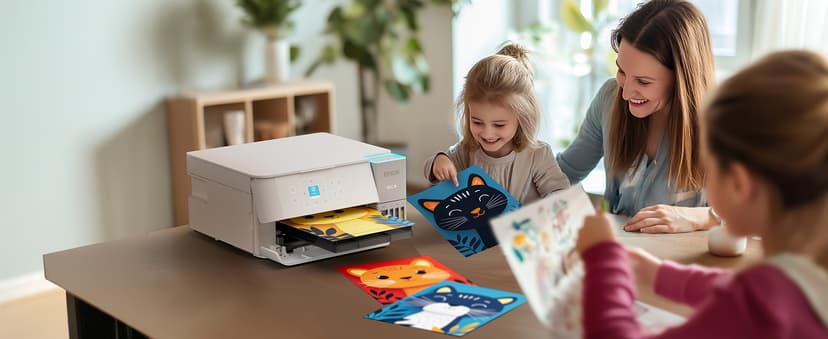 Epson EcoTank ET-2980 Wireless All-in-One Color Supertank Printer with up to 3 Years of Ink, Refillable Tanks, Perfect for Home, 15 PPM, 1.44" Color Screen, Auto 2-Sided Printing - White