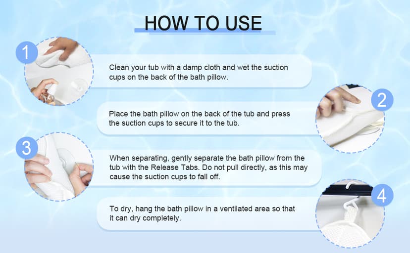 Extra Thick Large Bath Pillow with Neck,Back,Head Support for Bathtub, Spa, Soaking Gray(19''x15'')