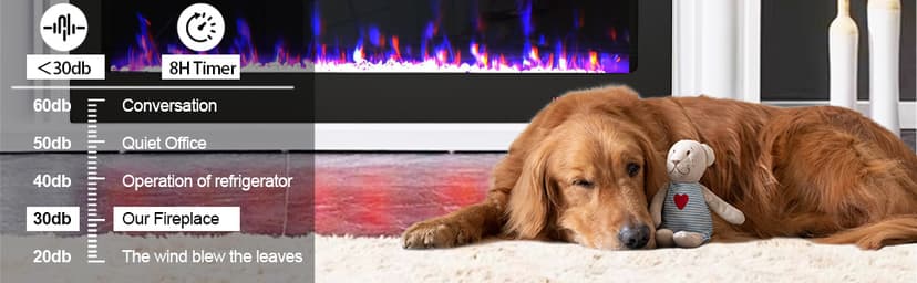 80" Electric Fireplace Wall Mounted & Recessed with Remote, 750w/1500w Ultra-Thin Wall Fireplace Inserts, Electric Fire Place W/8H Timer, Adjustable Flame Colors and Brightness Silent